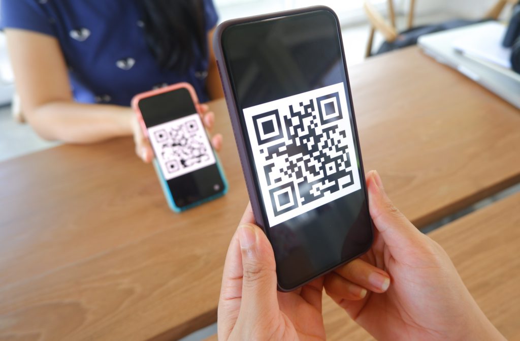 QR code scanning via smartphone